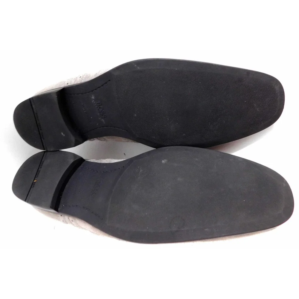 Hugo Boss Black Label Matano Medium Gray Suede Wingtip‎ Lace-Up Shoes  13
